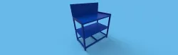 Industrial Steel Table Rack 3D model