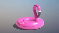 Inflatable Pink Flamingo Toy Low-poly 3D model