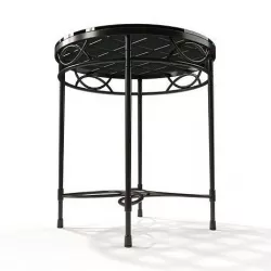 JANUS ET CIE AMALFI WOVEN GLASS TOP SIDE TABLE 3D model