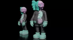 KAWS Companion - Kaws Figure 3D Model - Arsham Colorway  3D model