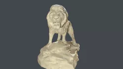 Lion museum sculpture 3D model