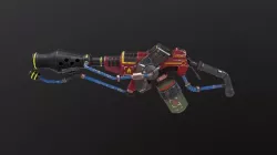 Low poly flame thrower gun Low-poly 3D model