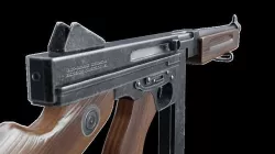 M1A1 Thompson Submachine gun Low-poly 3D model