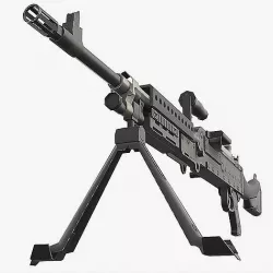 M240 machine gun Low-poly 3D model