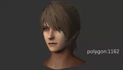 man hair style 01 Low-poly 3D model