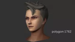 man hair style 02 Low-poly 3D model