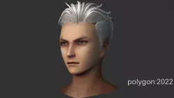 man hair style 03 Low-poly 3D model