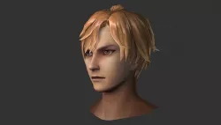 man hair style 06 Low-poly 3D model