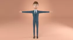 Man in Suit Character 3D model