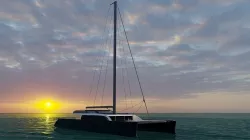 Modern Catamaran Sailing yacht 3D model