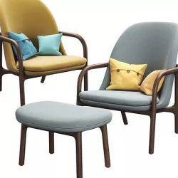 Neva Easy Chair High-Back By Artisan 3D model