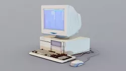 Old Computer Low-poly 3D model