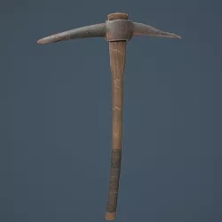 Old Rusty Pickaxe Low-poly 3D model