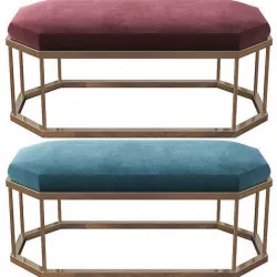 Ottoman Geo Roar Rabit West Elm  3D model