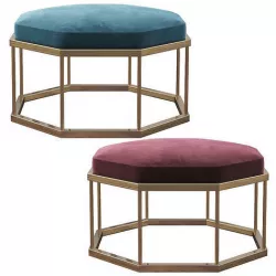 Ottoman Octagon Roar Rabit West Elm  3D model