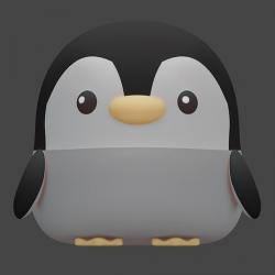 Plush Penguin 3D model