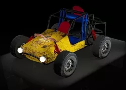 pubg buggy 3d model Low-poly 3D model