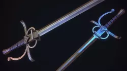 Renaissance sword Low-poly 3D model
