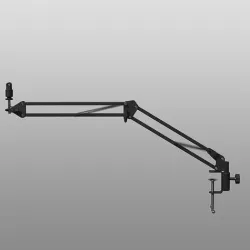 Rigged Desktop Microphone Pantograph 3D model