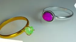 Rings Set - Low Poly Low-poly 3D model