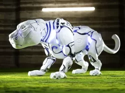 Robot Panther sci fi Low-poly 3D model