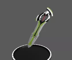 scifi sword low poly game ready Pbr materials Low-poly 3D model