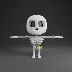 Skeleton Low-poly 3D model
