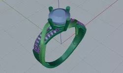 solitaire ring 3D model