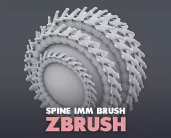 Spine IMM Brush for ZBrush 3D model