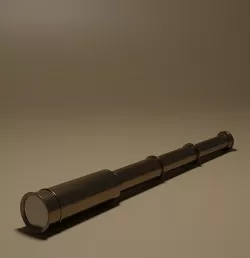 Spyglass Telescope Low-poly 3D model