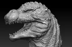 Stan Godzilla Head bust 3D model