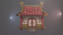 Stylized House Low-poly 3D model