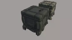 Supply Air Drop Low-poly 3D model