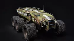 Technical Vehicle transporter Source Files Attached 8K Textures Low-poly 3D model