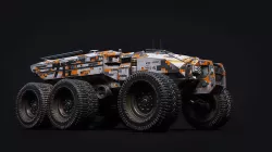 Technical Vehicle up to 8K Textures transporter Source Files Low-poly 3D model