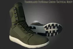 Timberland FlyRoam Green Tactical Leather Boot Low-poly 3D model