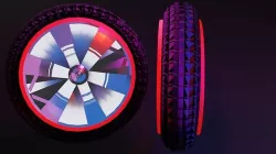 Tire for vehicles  Low-poly 3D model