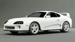 TOYOTA SUPRA - White Metallic 3D model