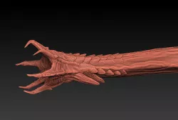 Tremors 5 African graboid tungue snake 3D model