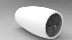 Turbofan engine 3D model