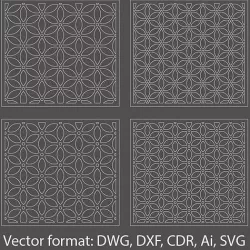 Vector decorative panel 3D model