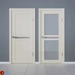 Veneered doors Bravo Euro bleached oak 3D model
