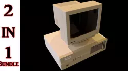 Vintage PC 2 in 1 Bundle 3D model