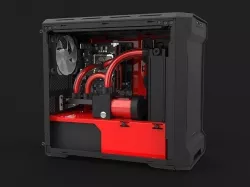 Water Cooled Gaming PC 3D model