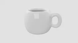 White Cup 3D model