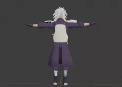 White Wolf Low-poly 3D model