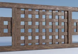 Wicker border 3D model