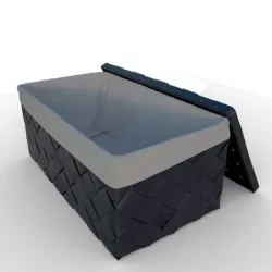 Wicker box 3D model