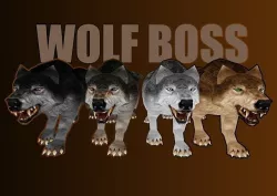 Wolf boss lowpoly Low-poly 3D model