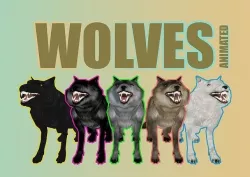 Wolves lowpoly Low-poly 3D model